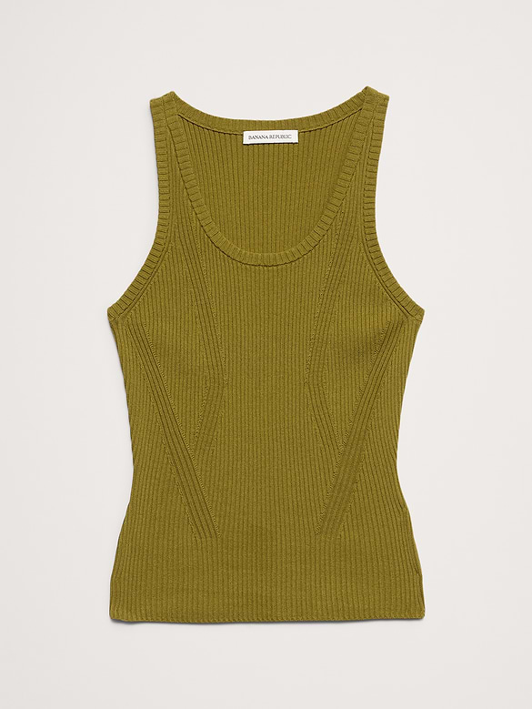 Camisole en coton côtelée