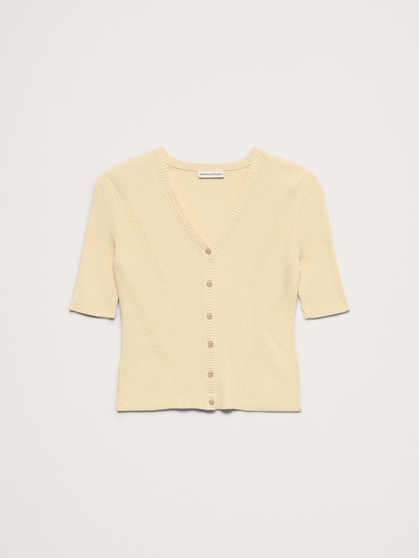 Image number 5 showing, Ribbed Cotton Cropped Cardigan