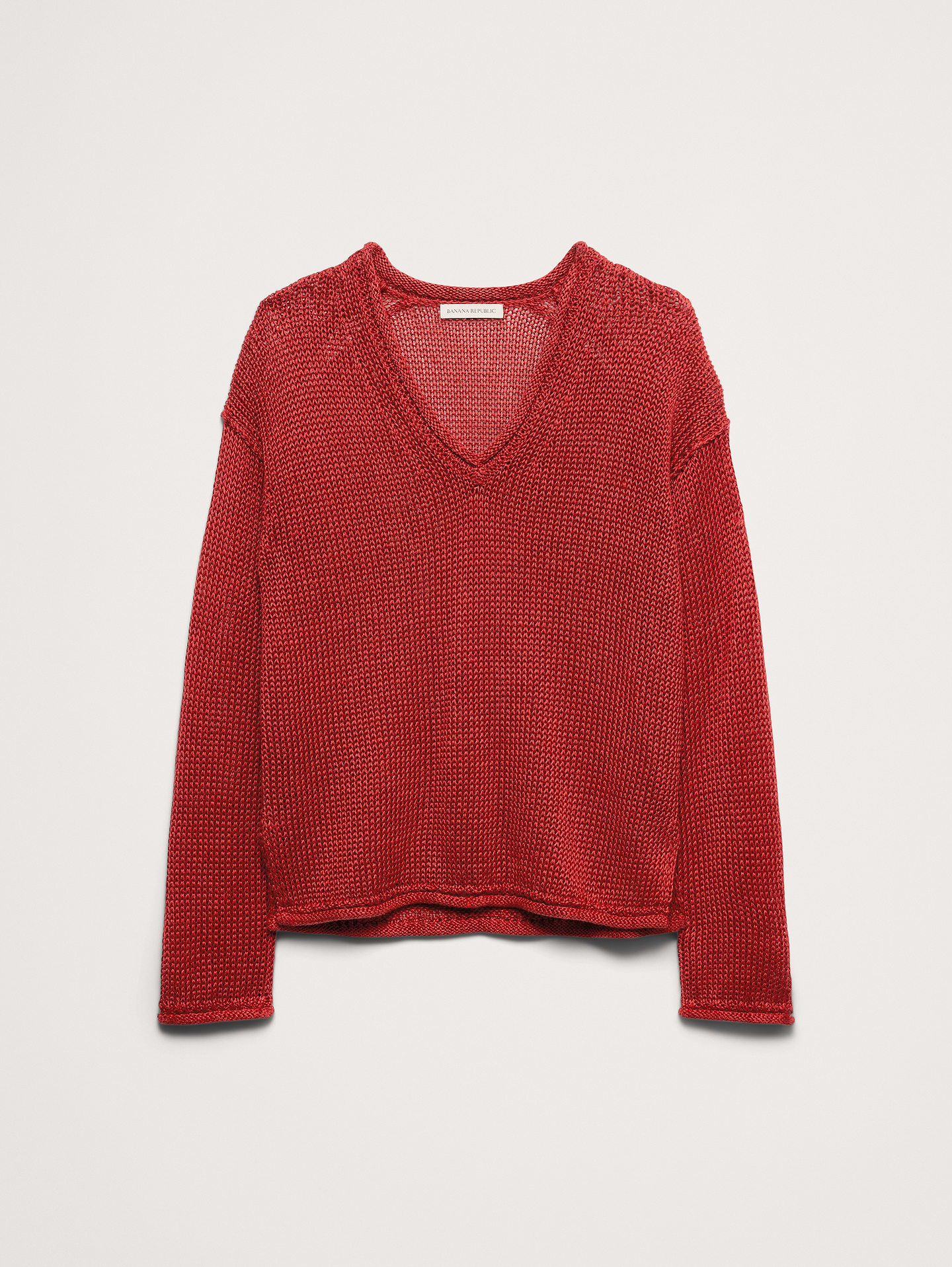 Image number 5 showing, Heirloom Linen V-Neck Sweater
