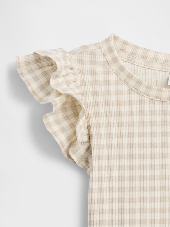 babyGap Ribbed Flutter Sleeve T-Shirt