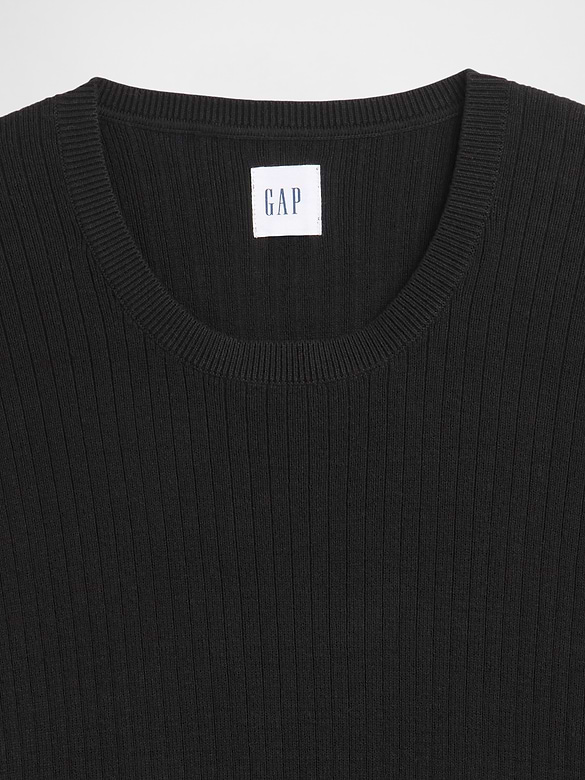 Ribbed Crewneck Sweater T-Shirt