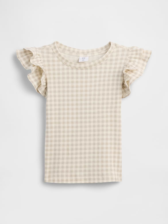 babyGap Ribbed Flutter Sleeve T-Shirt