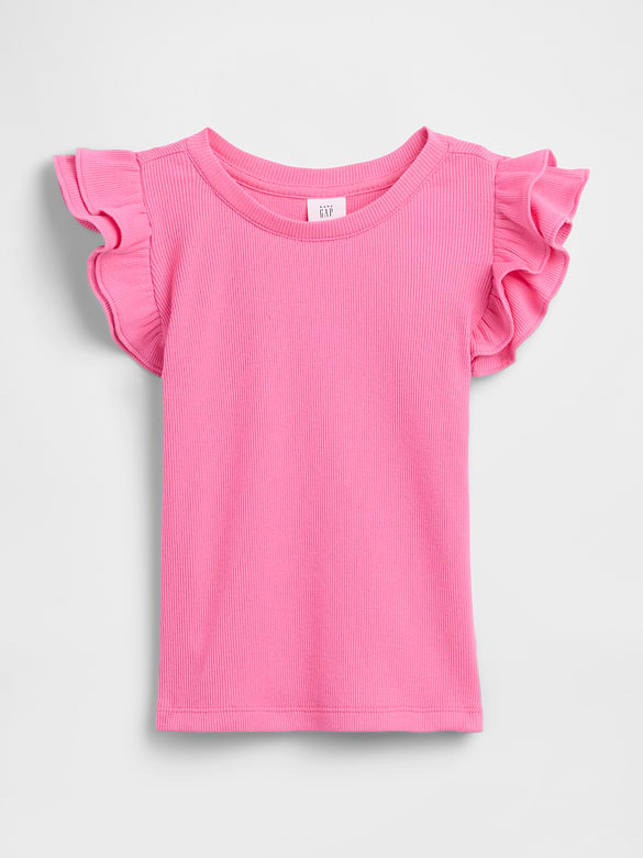 babyGap Ribbed Flutter Sleeve T-Shirt