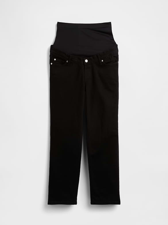 Maternity Full-Panel '90s Slim Straight Crop Jeans