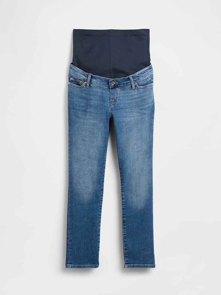 Image number 2 showing, Maternity Full-Panel Slim Ankle Jeans