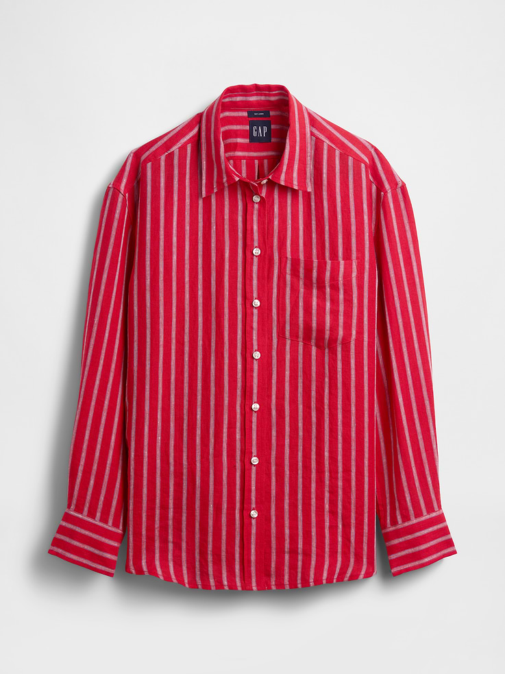 Image number 5 showing, 100% Linen Oversized Shirt