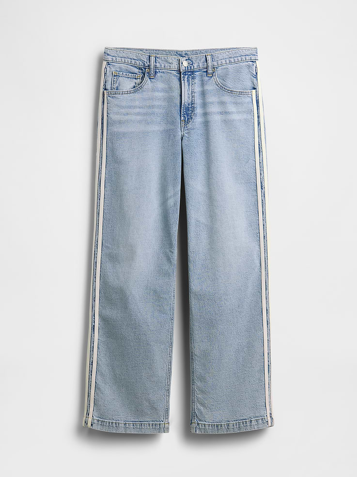 Image number 5 showing, Low Rise '90s Loose Side Stripe Jeans