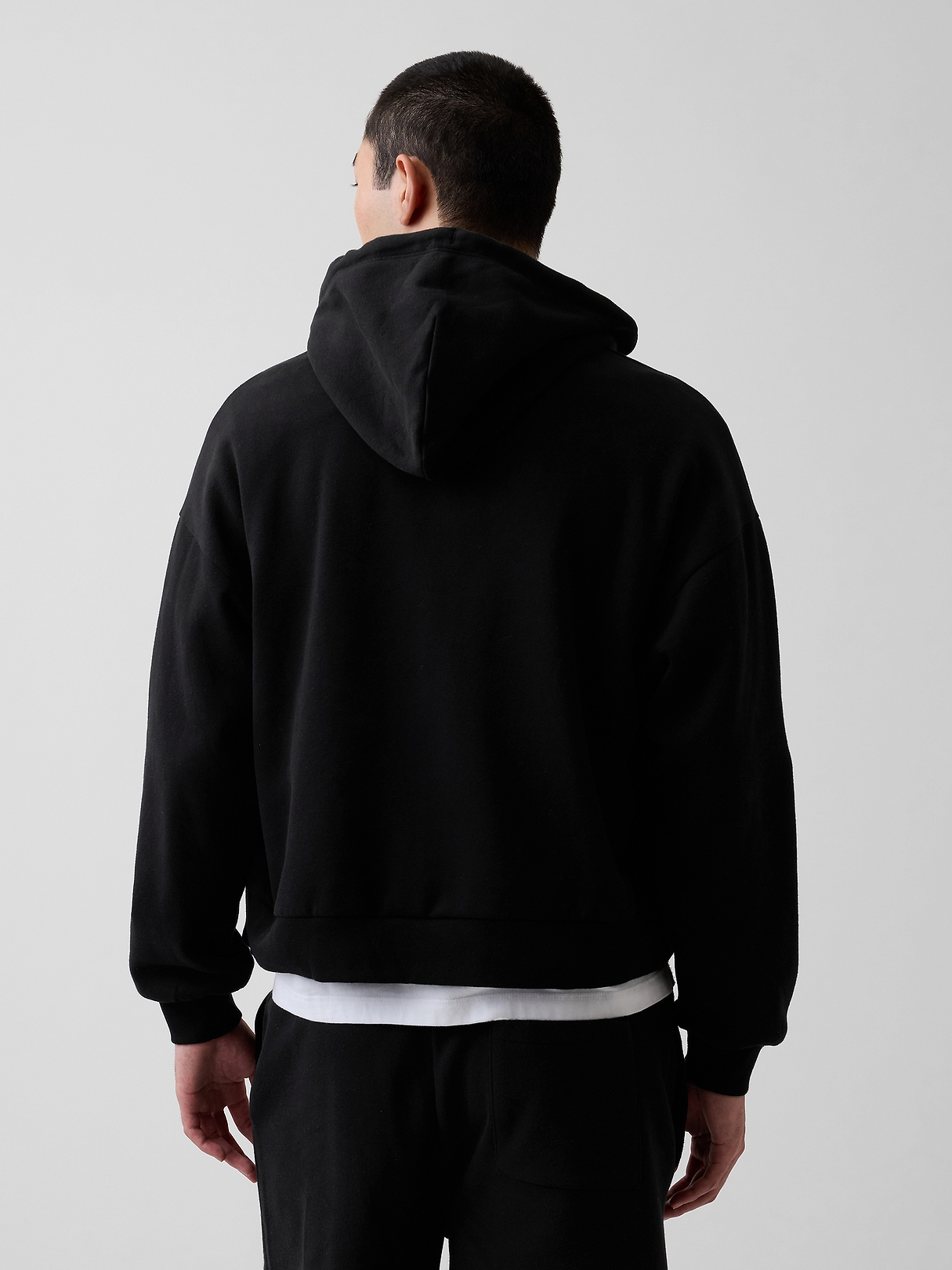 VintageSoft Oversized Crop Zip Hoodie | Gap