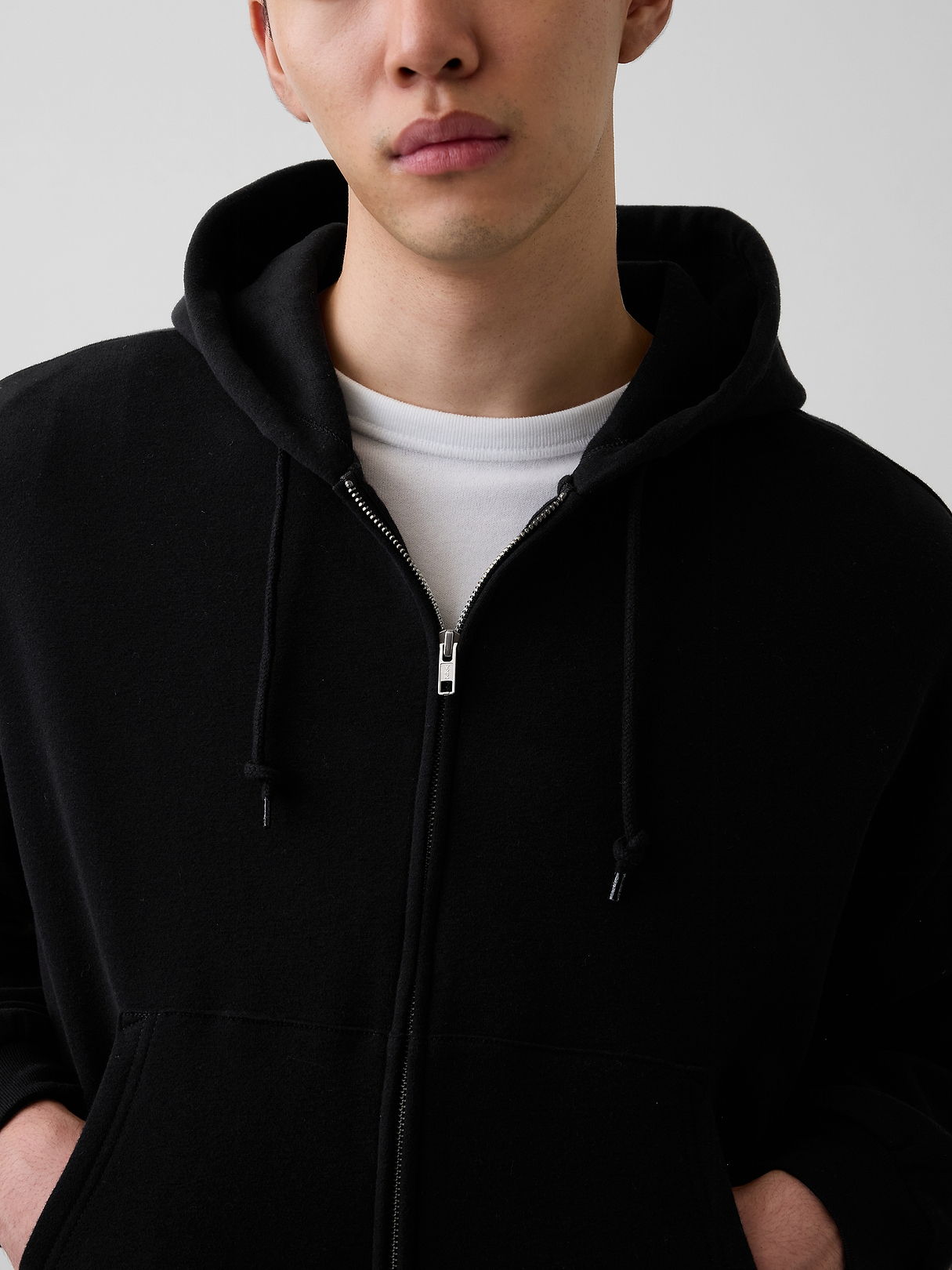 VintageSoft Oversized Crop Zip Hoodie | Gap
