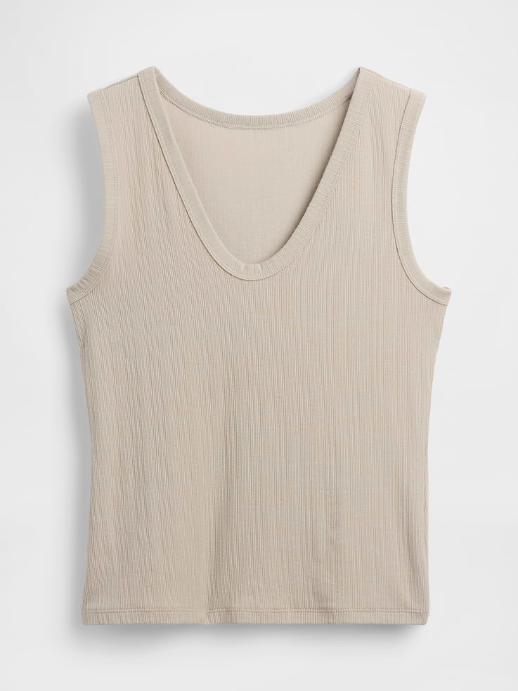 Image number 5 showing, Variegated Rib Tank Top