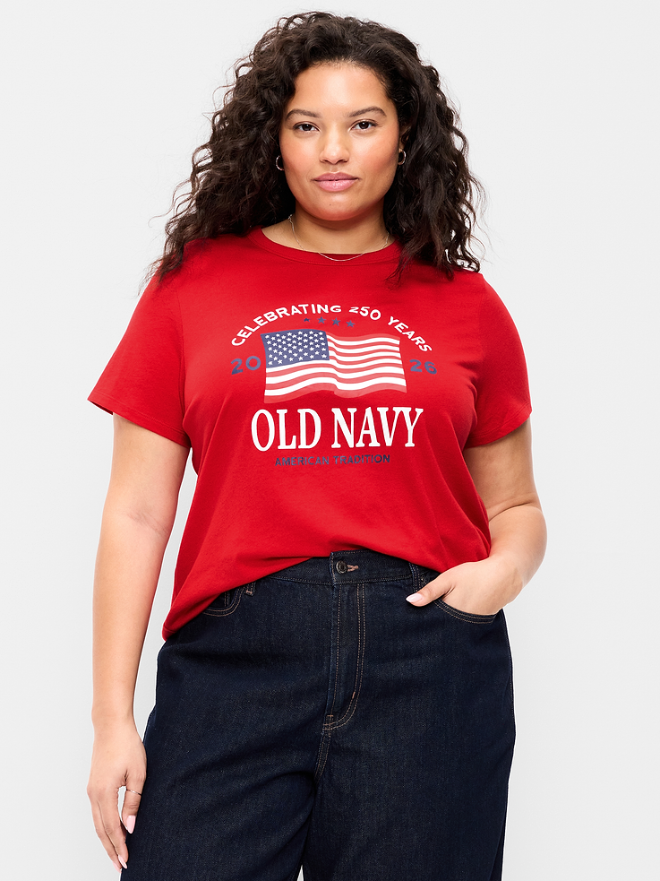 Image number 8 showing, Crew-Neck Flag Logo Graphic T-Shirt
