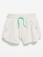 Image number 4 showing, High-Waisted Bounce Fleece Shorts for Girls