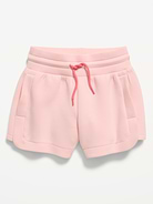 Image number 4 showing, High-Waisted Bounce Fleece Shorts for Girls