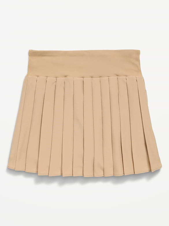 High-Waisted Pleated Performance Skort for Girls