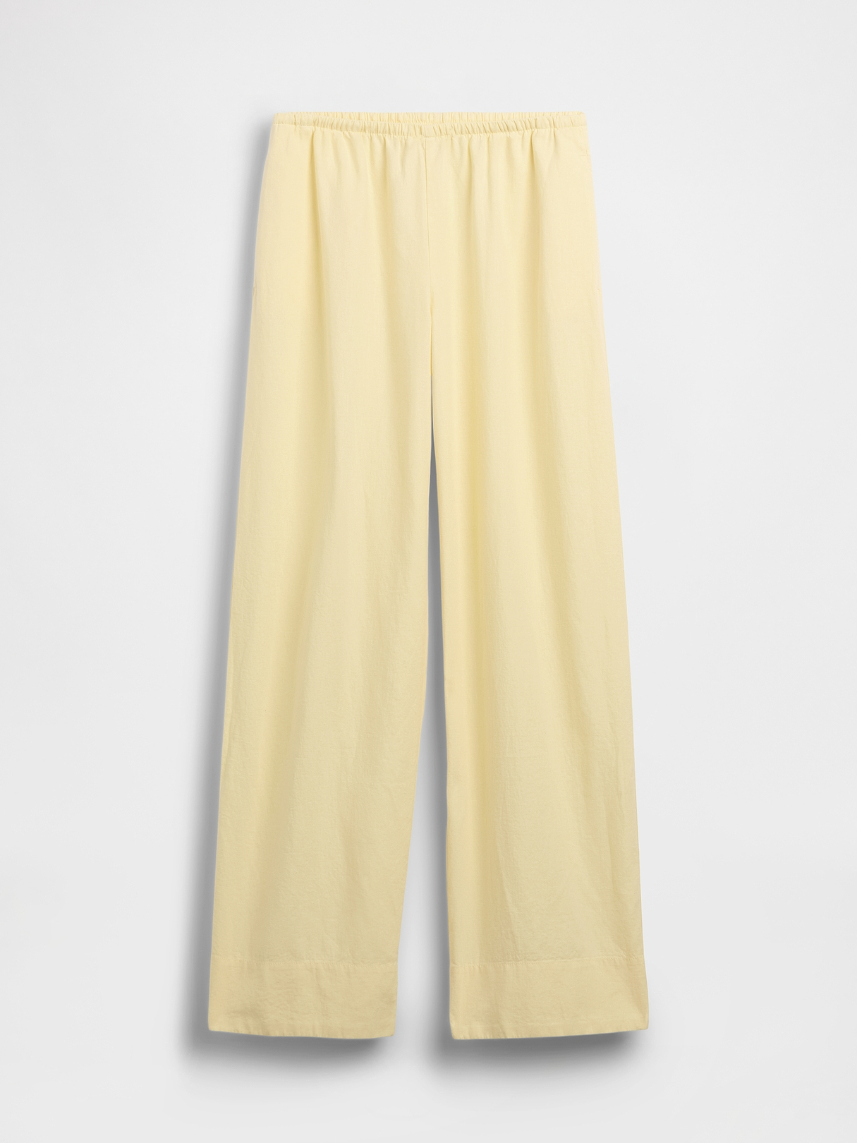 Linen-Blend Easy Wide-Leg Pants | Gap