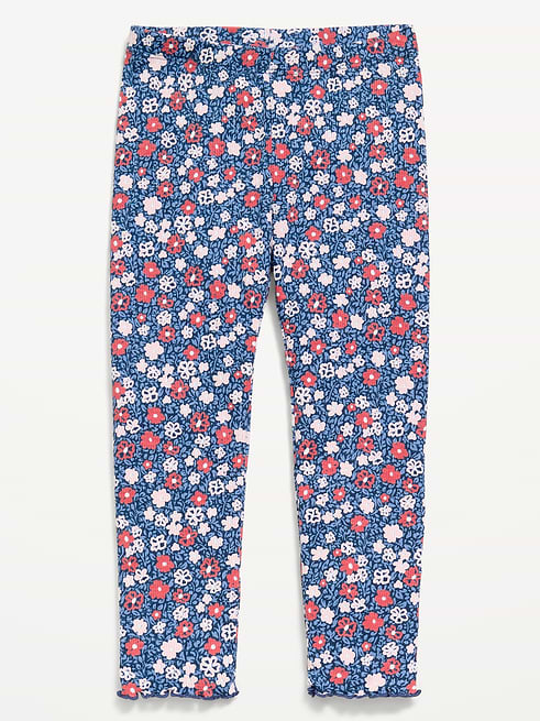 Printed Printed Rib-Knit Full-Length Leggings for Toddler Girls on clearance at Old Navy — 50% off