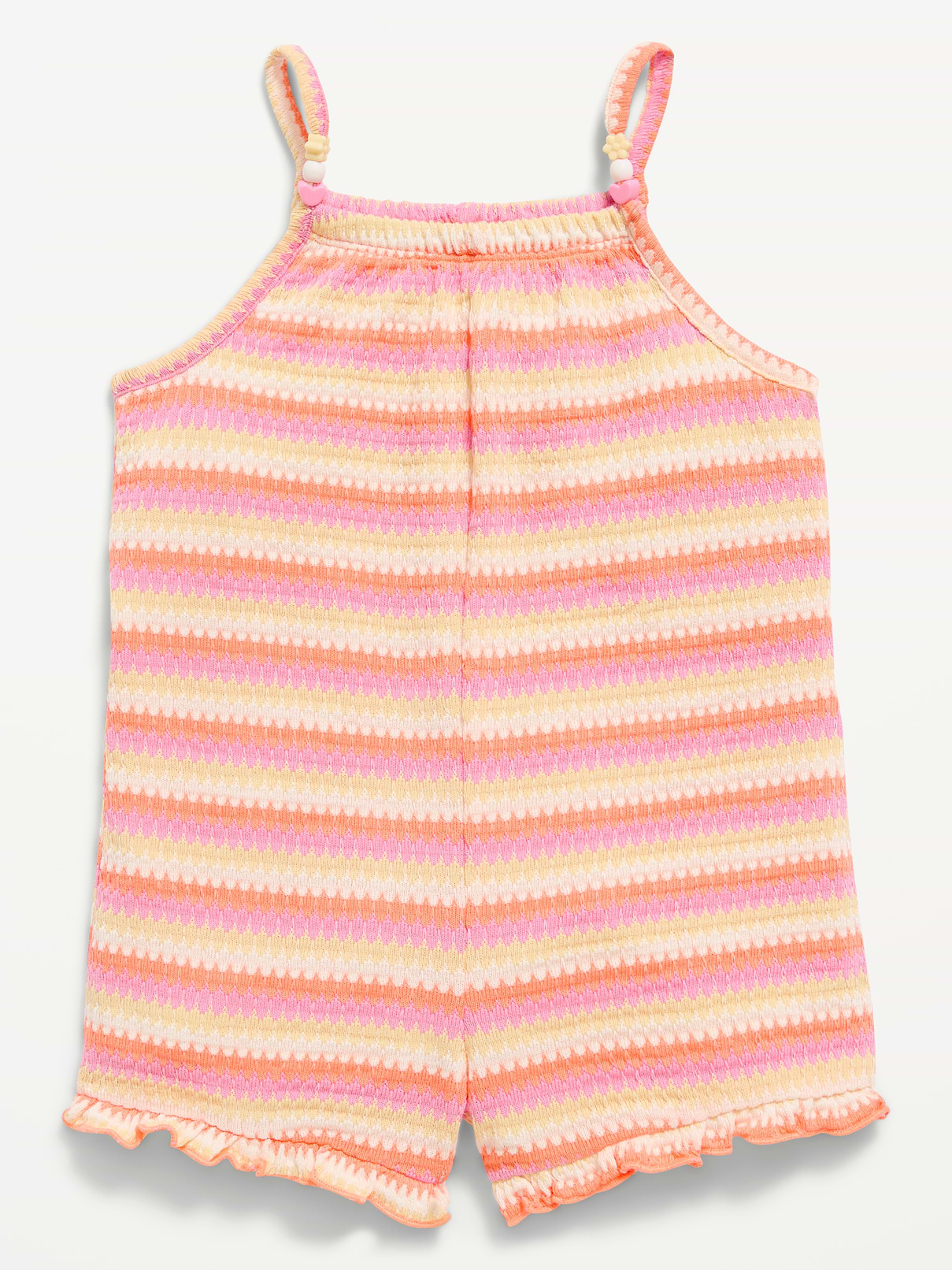 L'image numéro 1 présente Barboteuse sans manches en tricot pour toute-petite