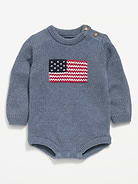 Image number 1 showing, Long-Sleeve Sweater-Knit One-Piece Romper for Baby