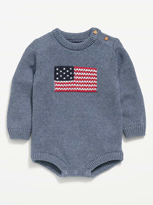 Long Long-Sleeve Sweater-Knit One-Piece Romper for Baby clearance posted today