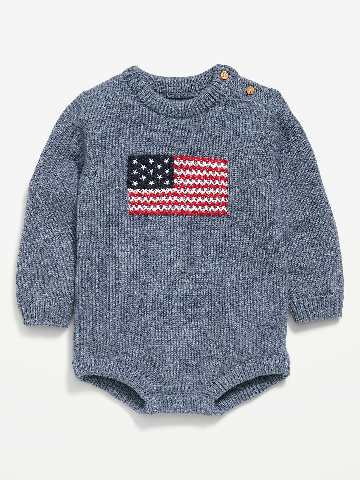 Image number 2 showing, Long-Sleeve Sweater-Knit One-Piece Romper for Baby