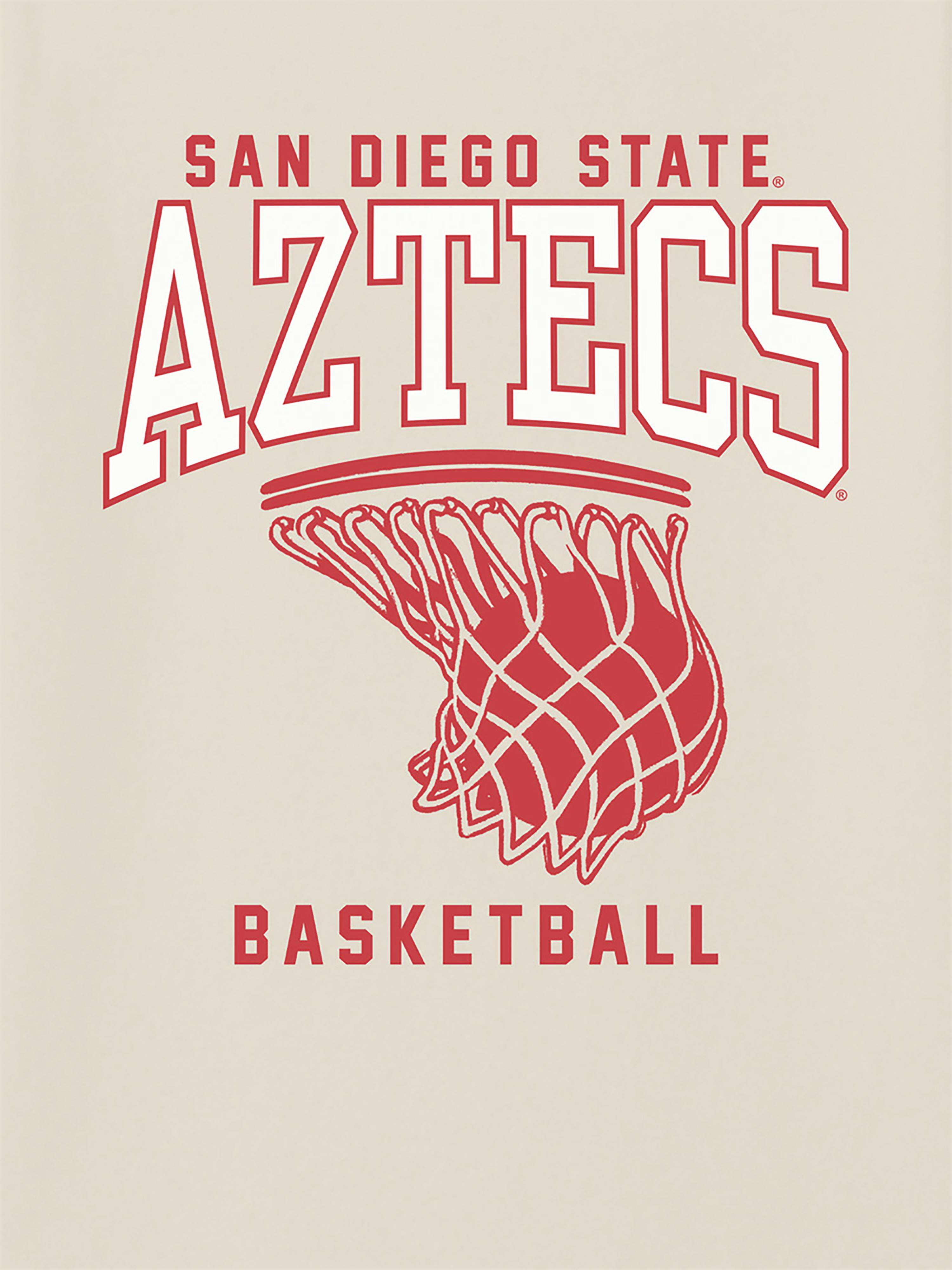 Image number 2 showing, San Diego State University Basketball Hoop Graphic T-Shirt