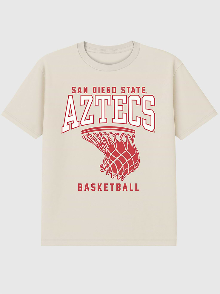 Image number 1 showing, San Diego State University Basketball Hoop Graphic T-Shirt