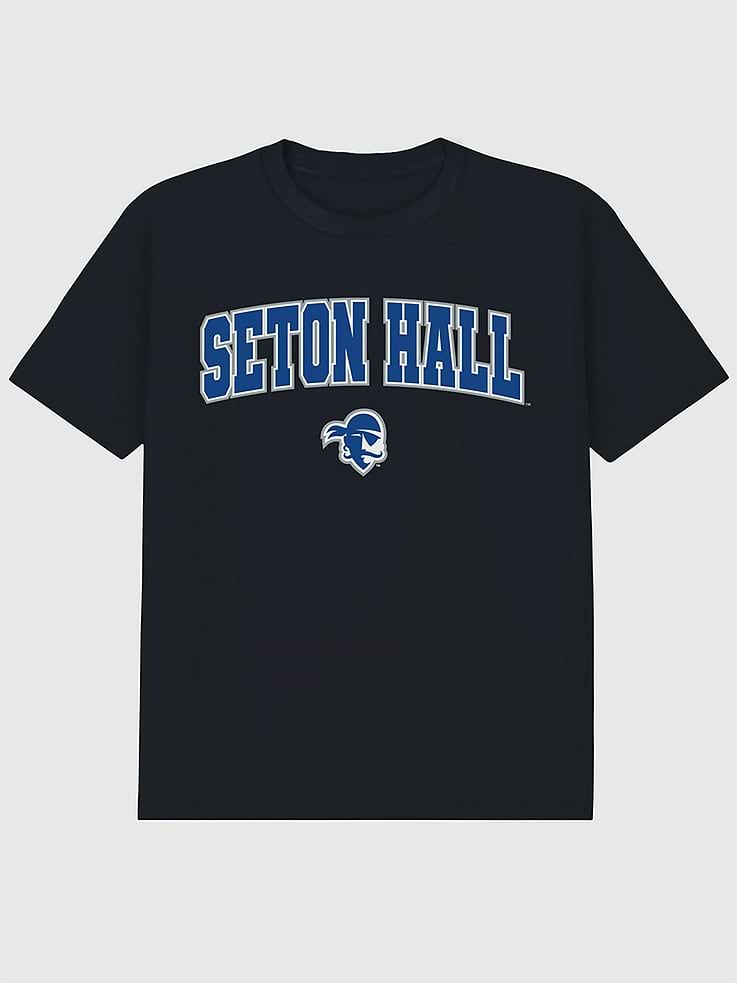 Image number 1 showing, Seton Hall University Arch Logo Black Graphic T-Shirt