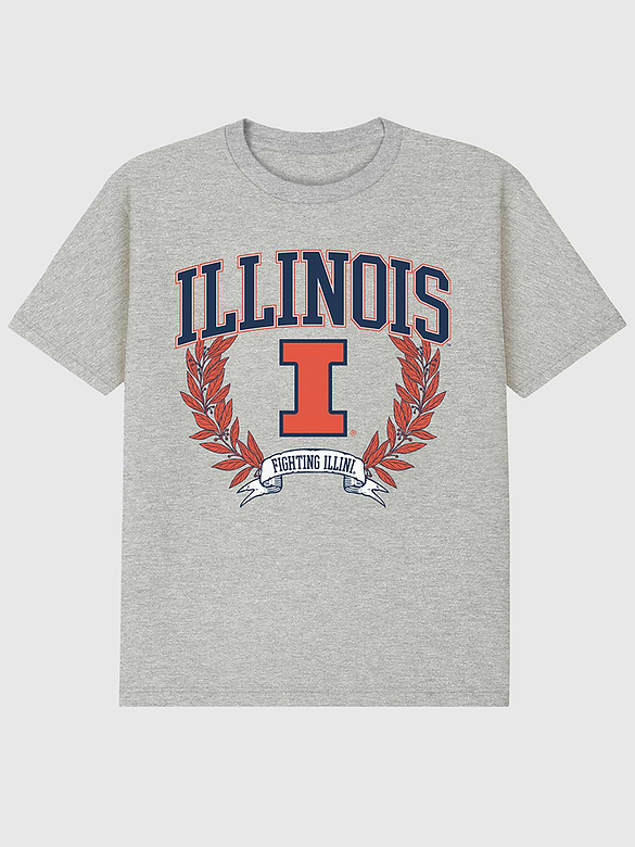 University of Illinois Laurels Dark Graphic T-Shirt