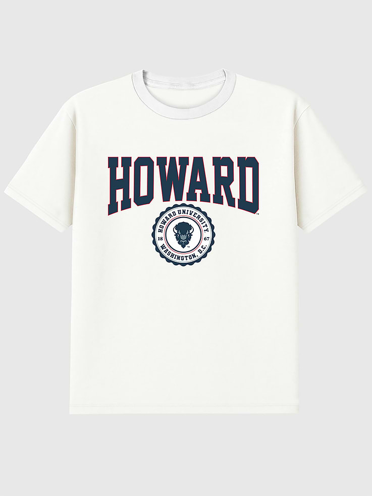 Image number 1 showing, Howard University Collegiate Seal Dark Graphic T-Shirt