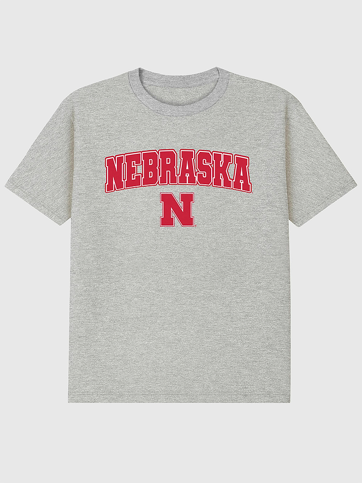 Image number 1 showing, University of Nebraska Arch Logo Dark Graphic T-Shirt