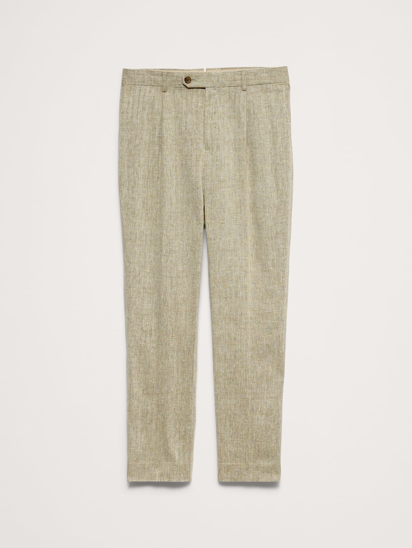 Image number 5 showing, Tailored Slim-Fit Green Linen-Cotton Suit Pant