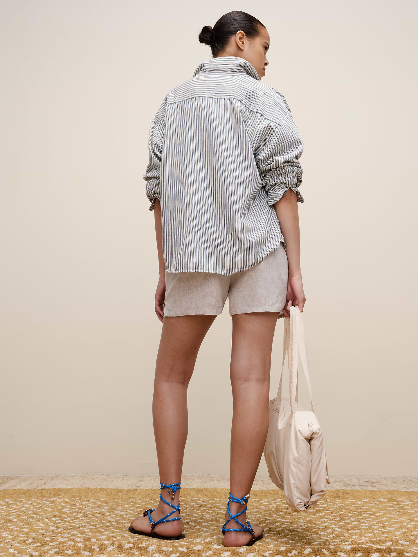 Image number 2 showing, Archive Reissue Ticking Shirt in Cotton-Hemp