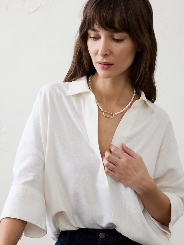 Carabiner Pearl Necklace