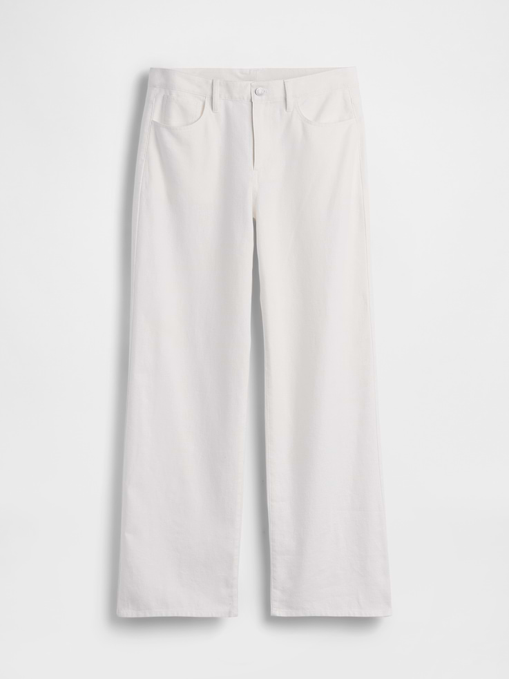 Image number 7 showing, Linen-Cotton Wide-Leg Pants