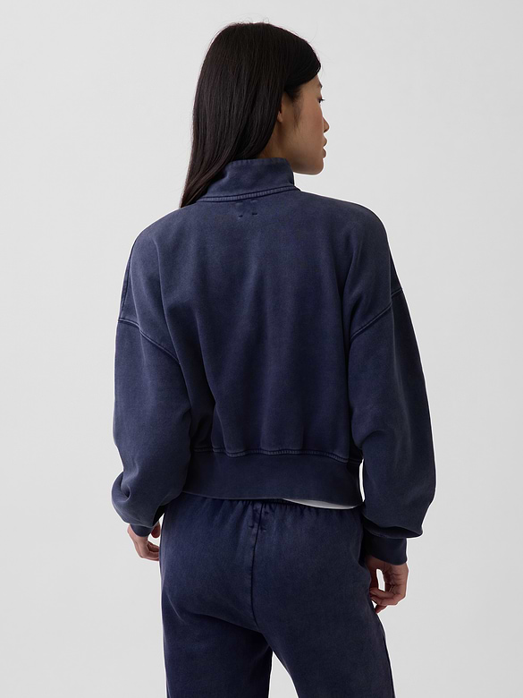 VintageSoft Oversized Half-Zip Wedge Pullover