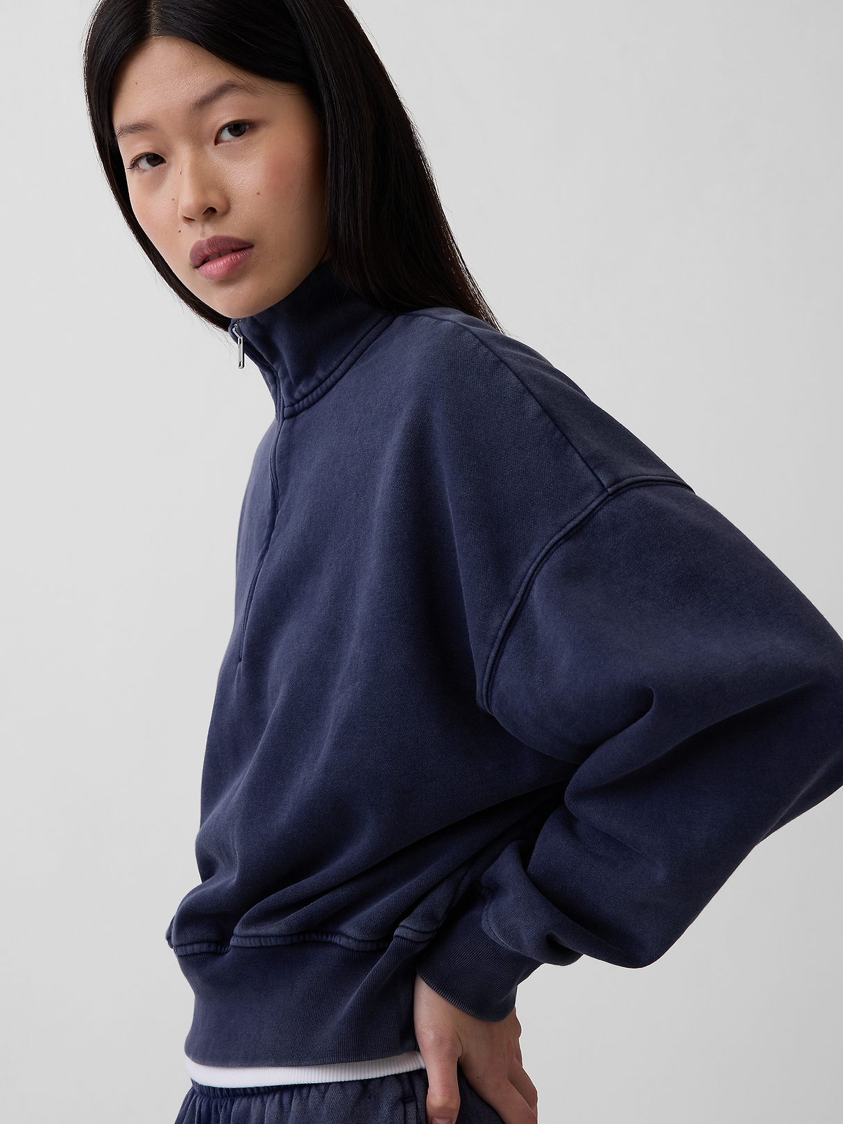 VintageSoft Oversized Half-Zip Wedge Pullover | Gap