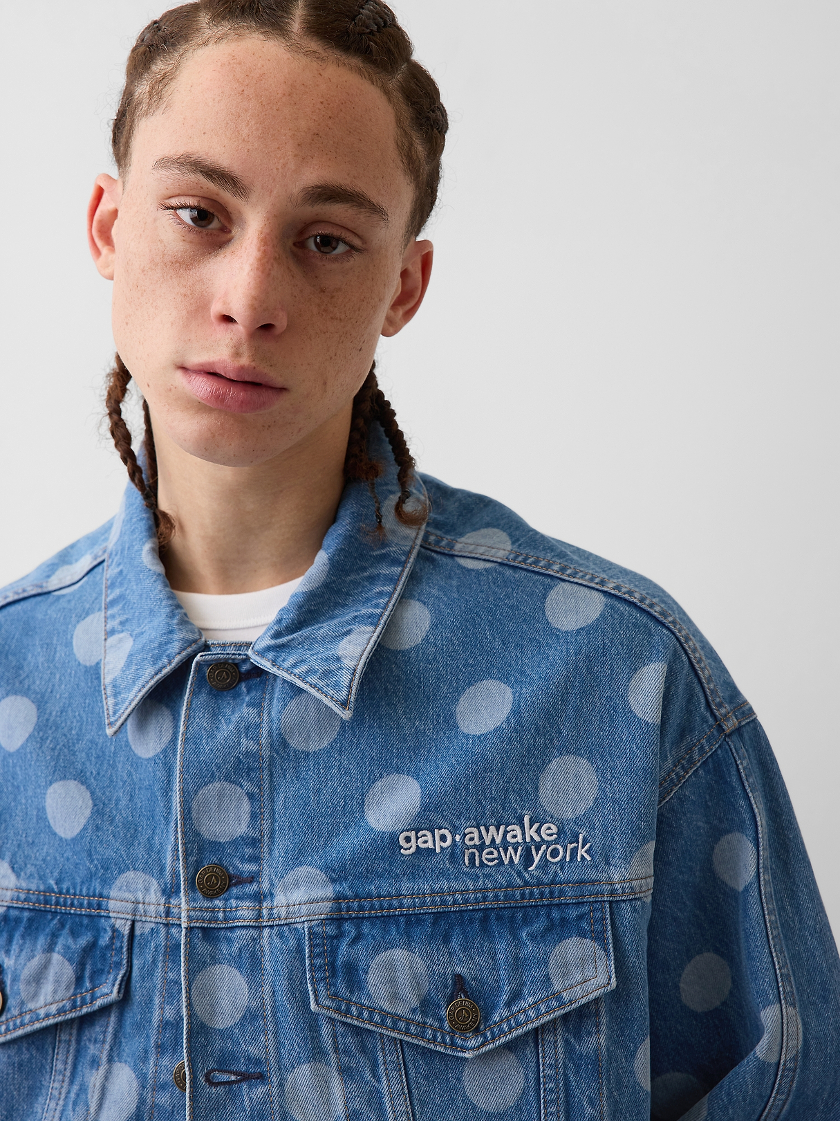 Gap × Awake NY '90s 水玉 ドット　デニムジャケット Gap × Awake NY Oversized Dotted Icon Denim Jacket | Gap