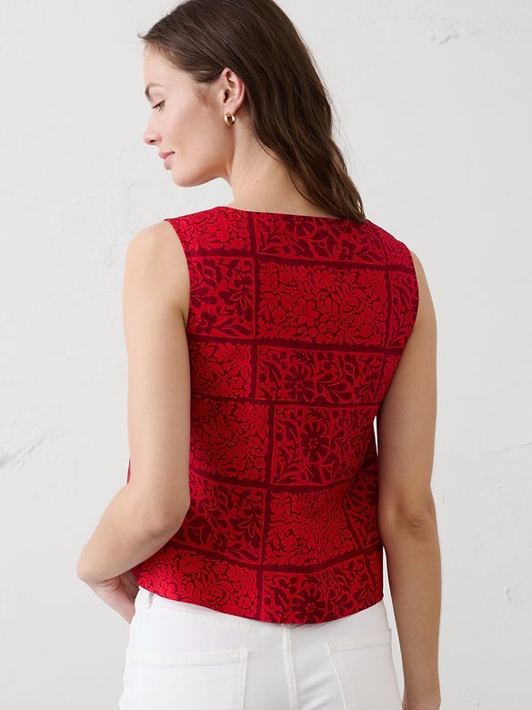 Button-Through Top