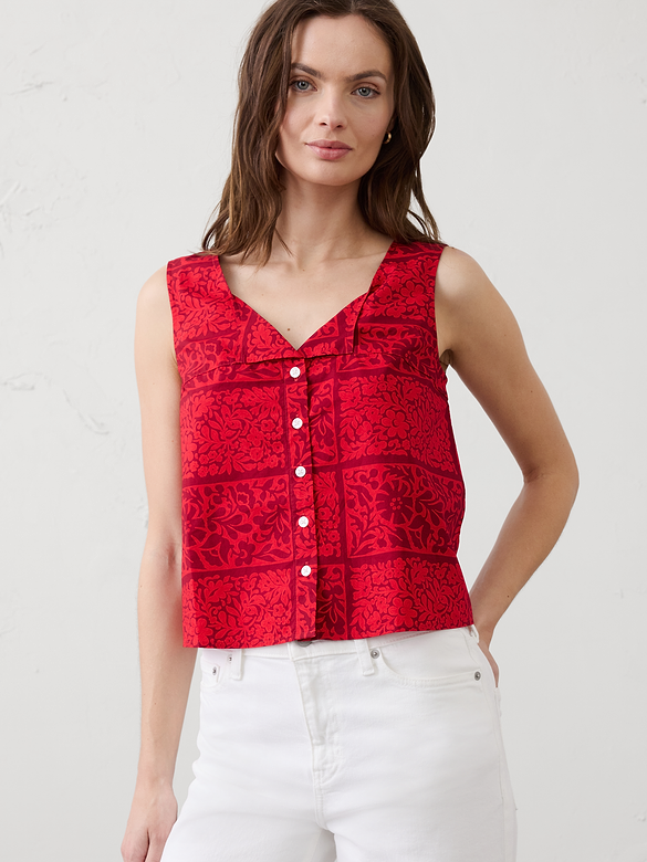 Button-Through Top