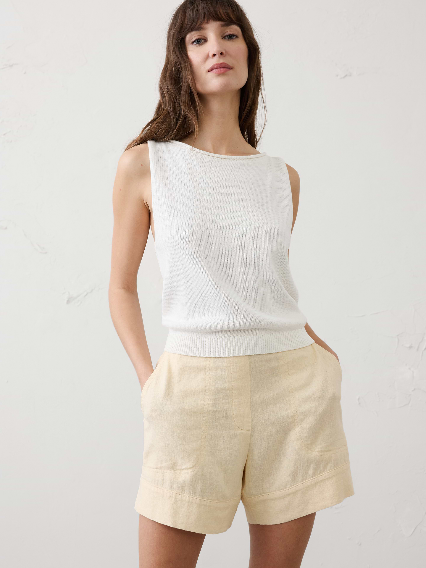Image number 3 showing, Anyday High-Rise Linen-Blend Short