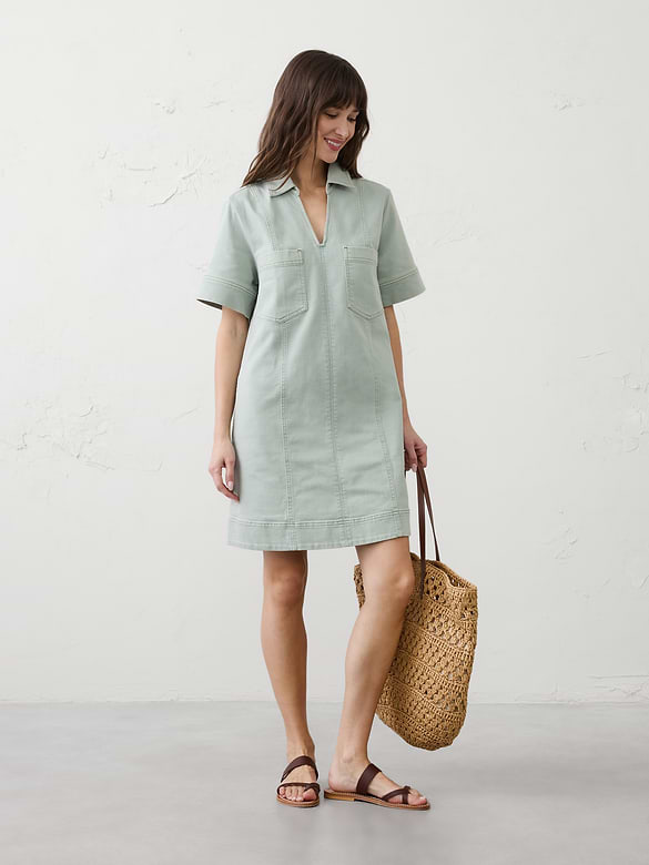 Denim Pocketed Mini Dress