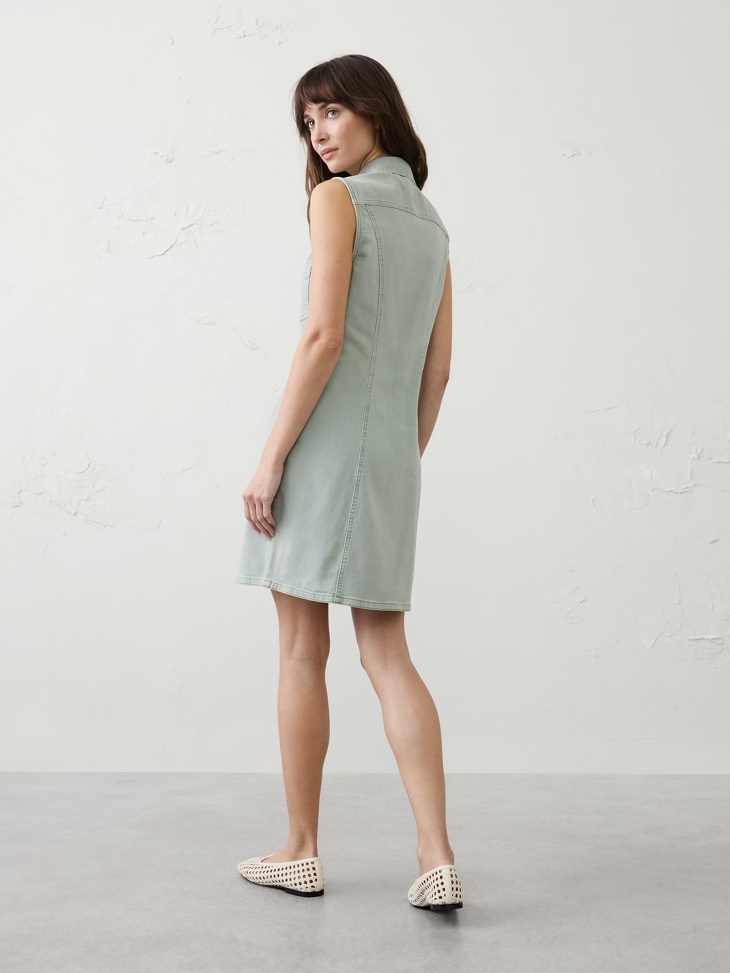 Image number 2 showing, Denim Mini Shirtdress