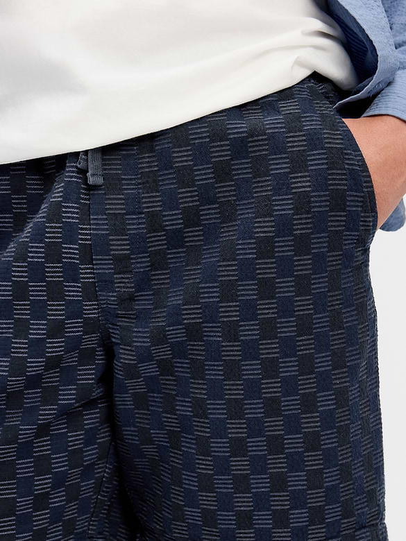 Textured-Knit Jogger Shorts -- 7-inch inseam