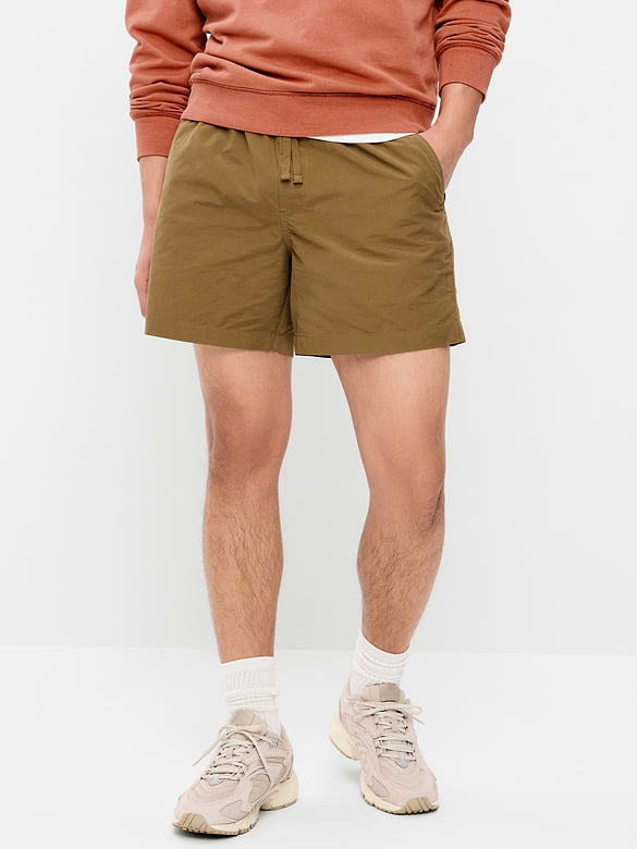 Solid Jogger Shorts -- 5-inch inseam
