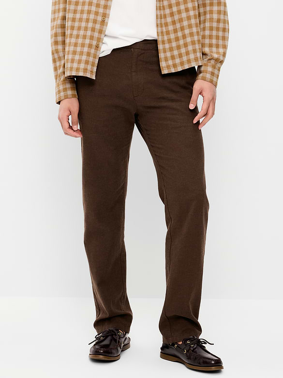 90's Straight-Fit Linen-Blend Dress Pants