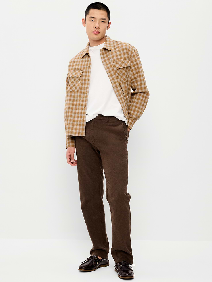Image number 1 showing, 90's Straight-Fit Linen-Blend Dress Pants