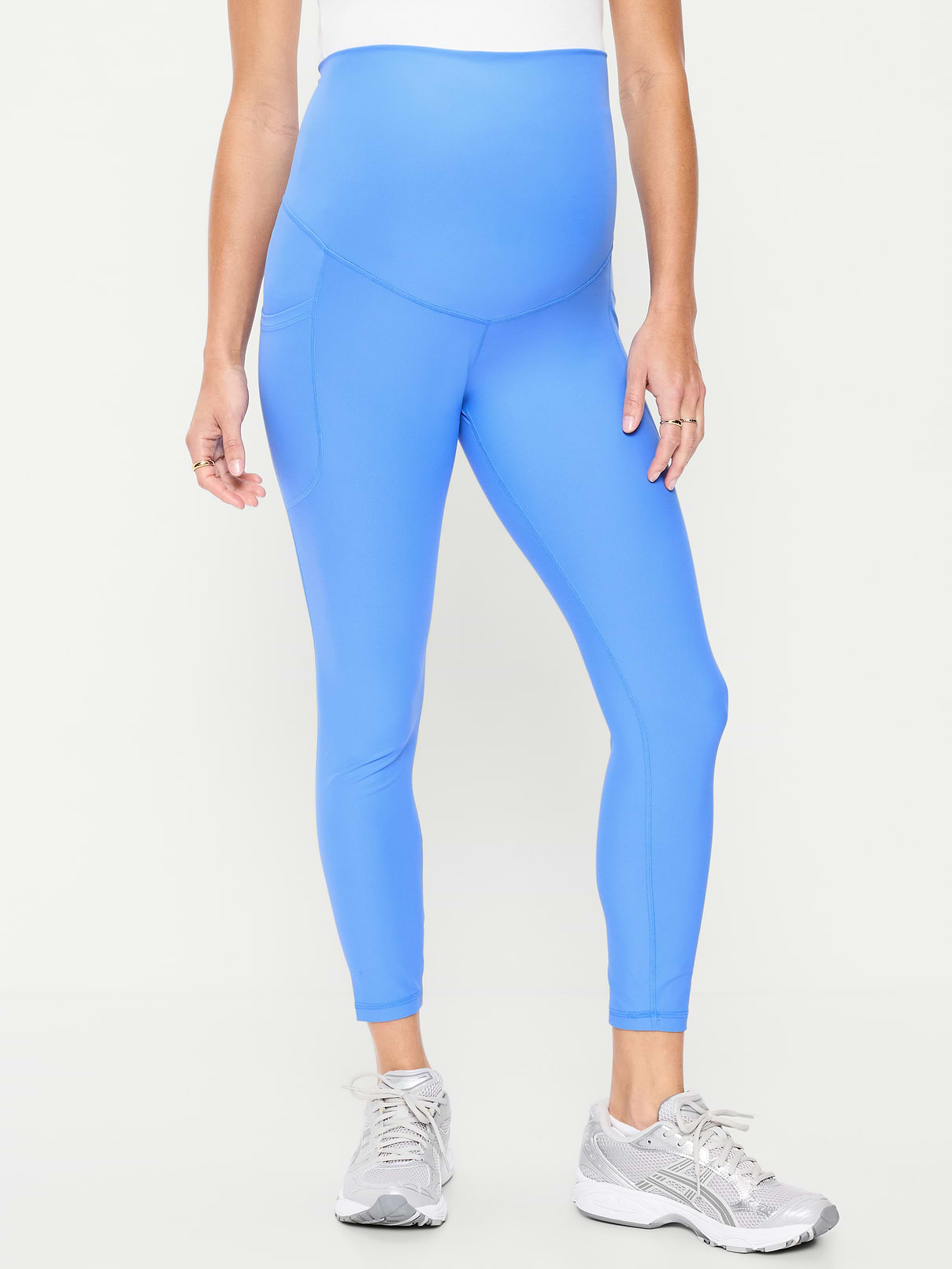 Image number 1 showing, Maternity Full-Panel PowerSoft 7/8 Leggings