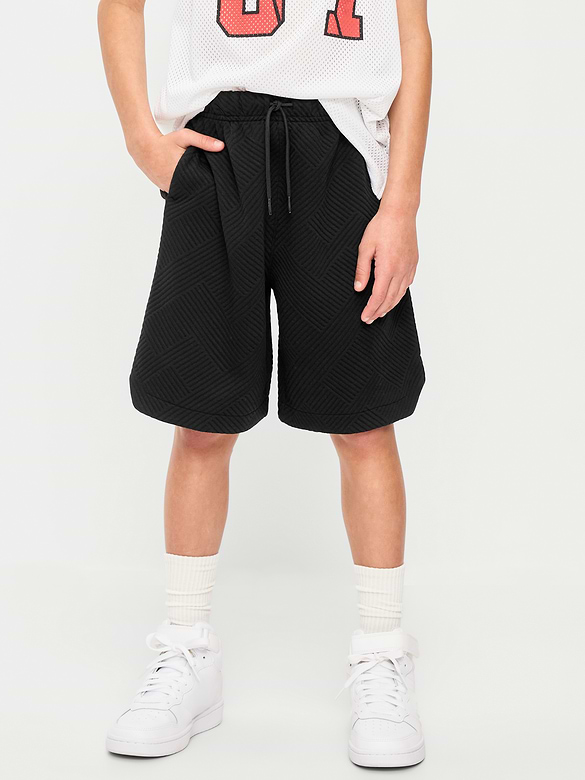 Short de basketball texturé en Molleton dynamique pour garçon