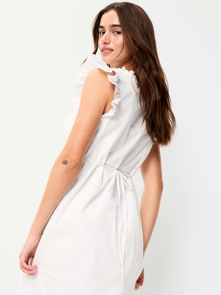 Image number 4 showing, V-Neck Flutter-Sleeve Midi Dress