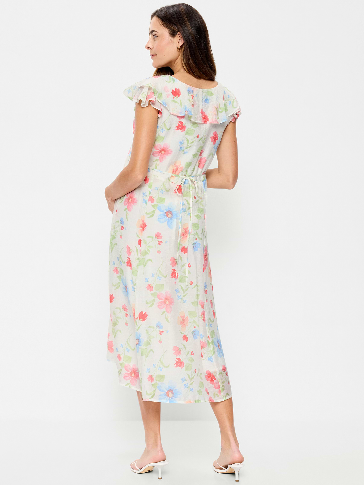 Image number 2 showing, Maternity Ruffle-Sleeve Midi Dress